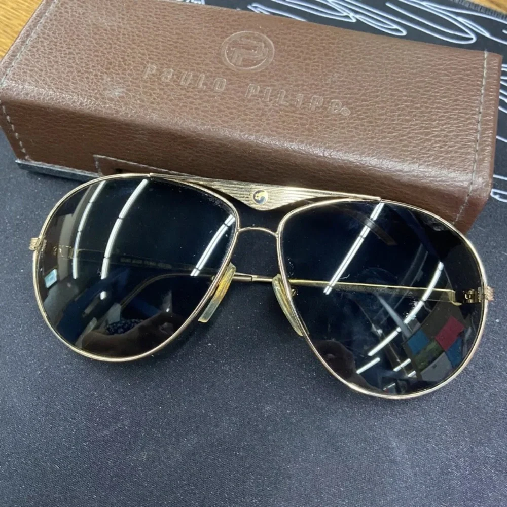 RARE Vintage Gargoyles 1980's Kittyhawk Gold Aviator Unisex Sunglasses